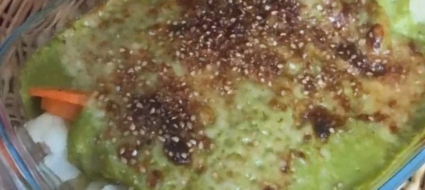 Verduras al vapor con Bechamel de Calabacin