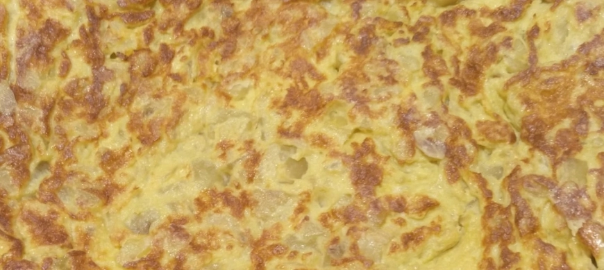 Tortilla de patatas troceando la patata en Thermomix