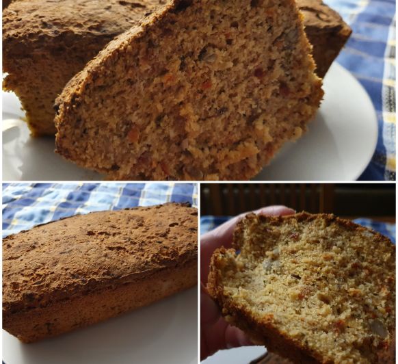 Pan de molde sin gluten con semillas y tomates seco
